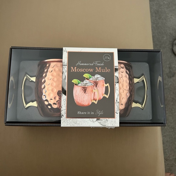 ‘Hammered Finish’ Moscow Mule Mug - 2 Pack - Picture 3 of 5